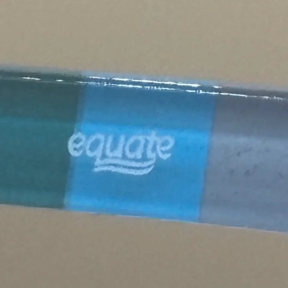 Equate Blue Teal Cat Eye Reading Glasses +2.00 Multi- Striped Temples 53-15-138
